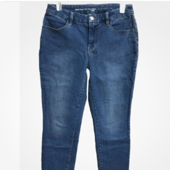 Chico's Siz 0 traditional Size 4 Perfect Stretch Girlfriend Ankle Jeans Slim Leg - Picture 1 of 7